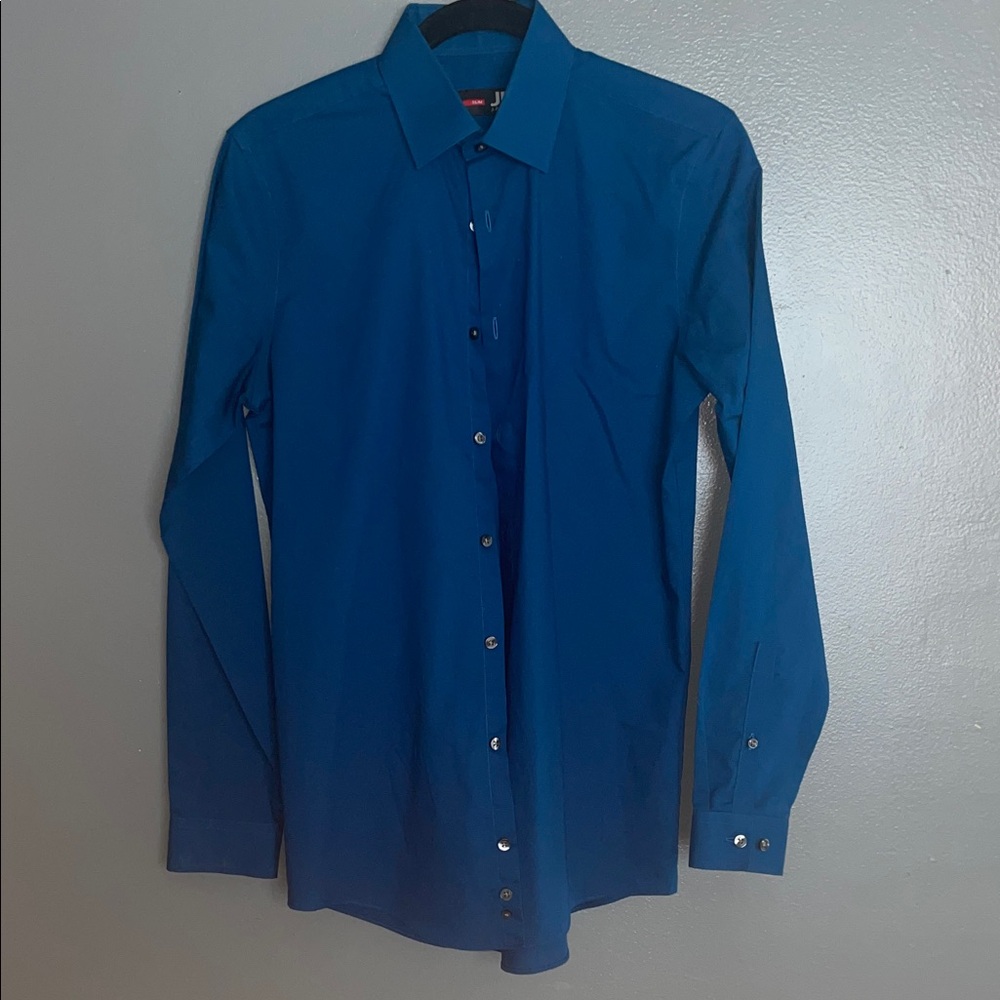 jf j.ferrar Classic Blue Dress Shirt